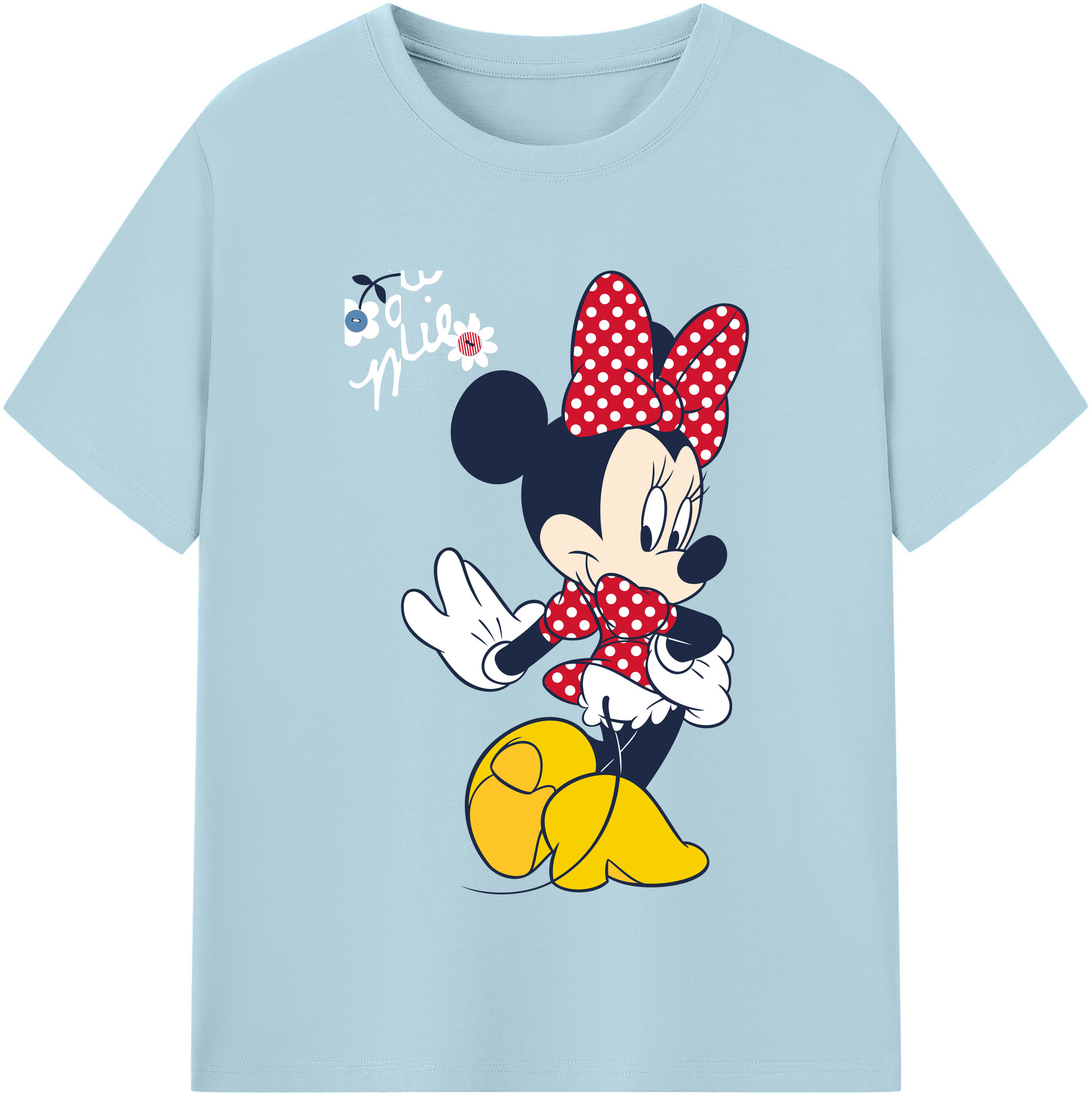 （画像用） ミッキーマウス Mickey Mouse 綿100％半袖Tシャツ（フロントプリント）